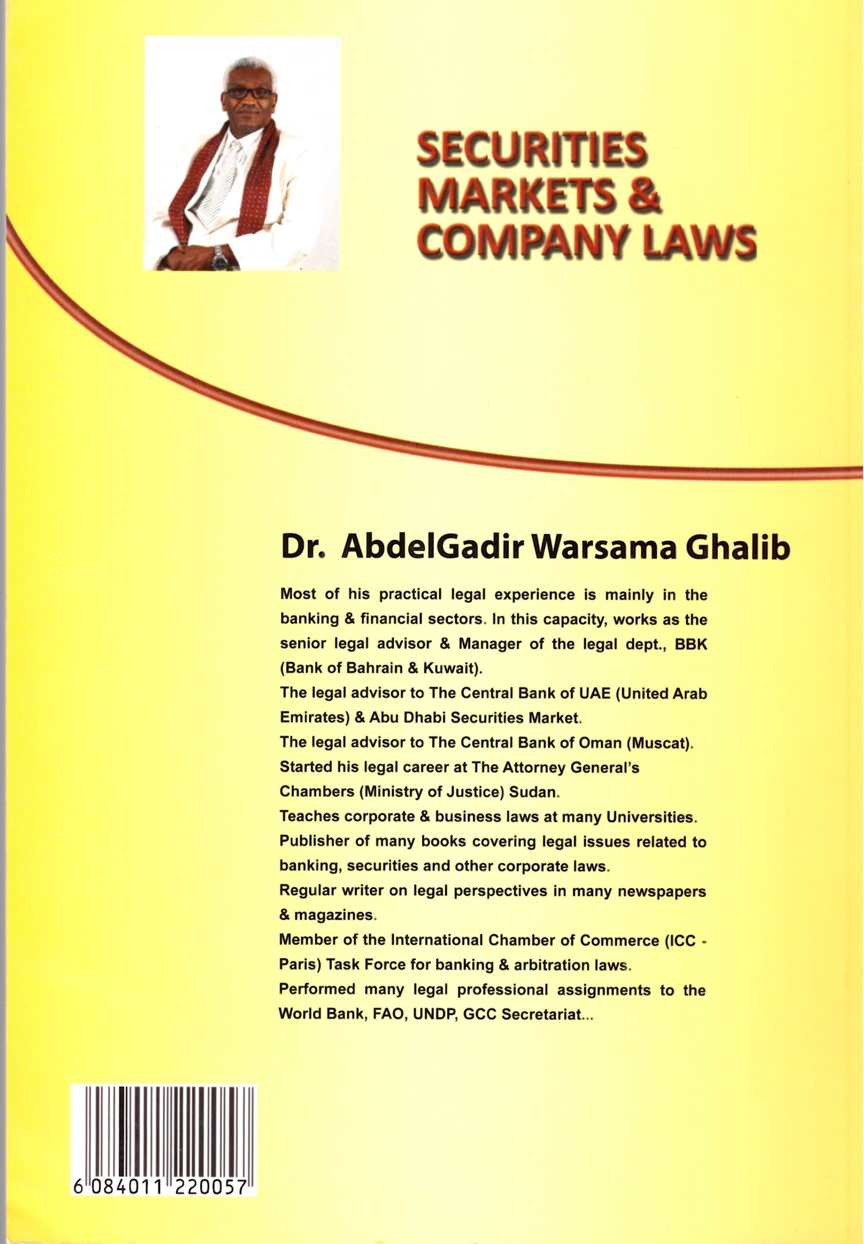 Securities Markets and Company Laws – Back Cover